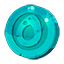 Jeton Turquoise Amoindri